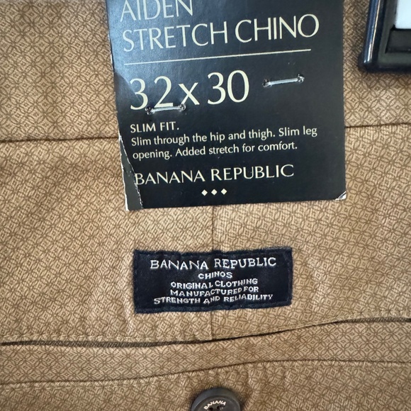 Men’s Brown Chino (32x30) | Banana Republic (“Aiden” Stretch Chino) - Picture 6 of 7